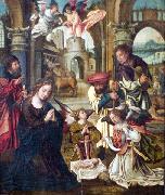 Pieter Coecke van Aelst Adoration by the Shepherds. oil